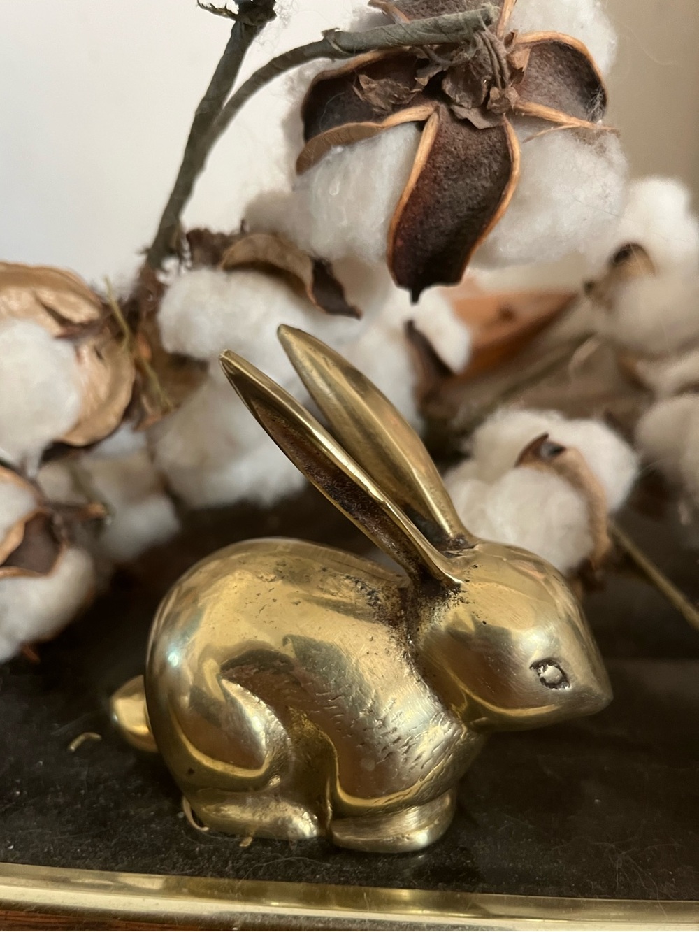 Vintage Brass Bunny Rabbit Paper Weight